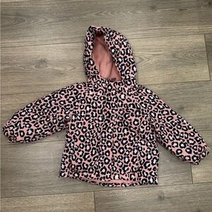 The Children’s Place Pink Leopard Print Hooded Jacket 2T